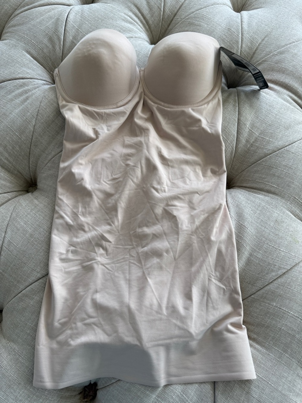 Plunge Neck Line Strapless Nude Shaping Slip Control